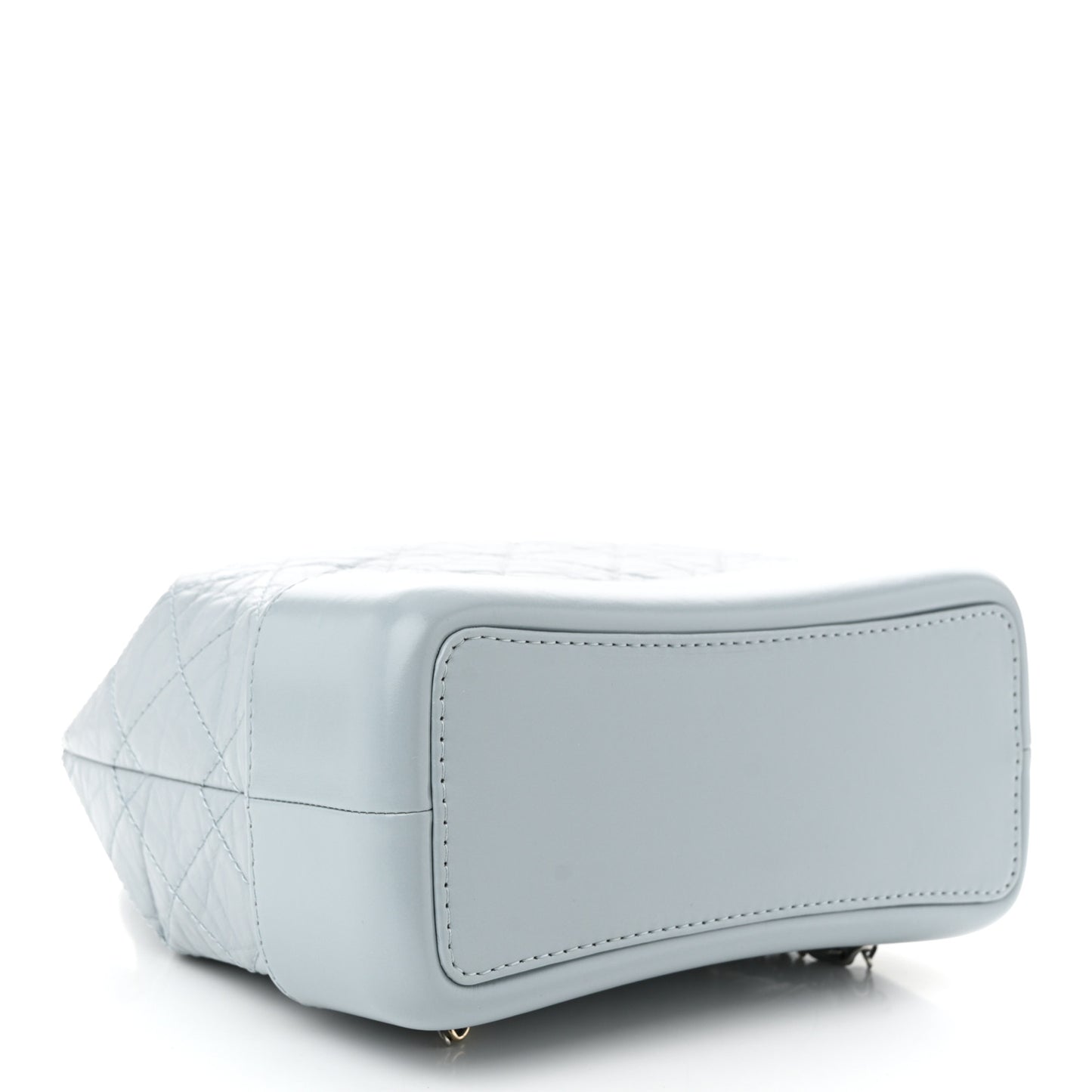 Aged Calfskin Quilted Small Gabrielle Backpack Light Blue