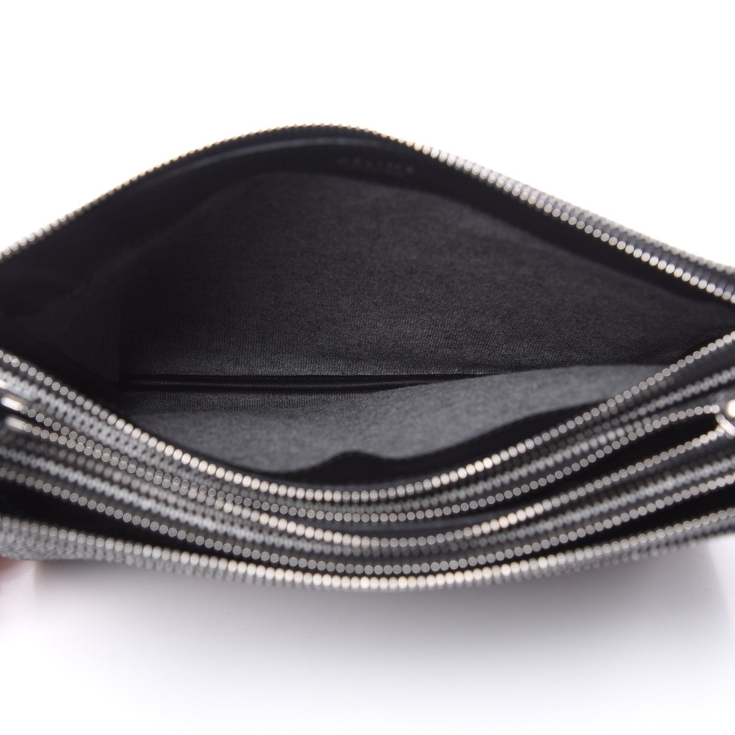 Celine Cotton Canvas Large Trio Crossbody Bag Black White 6 of 10