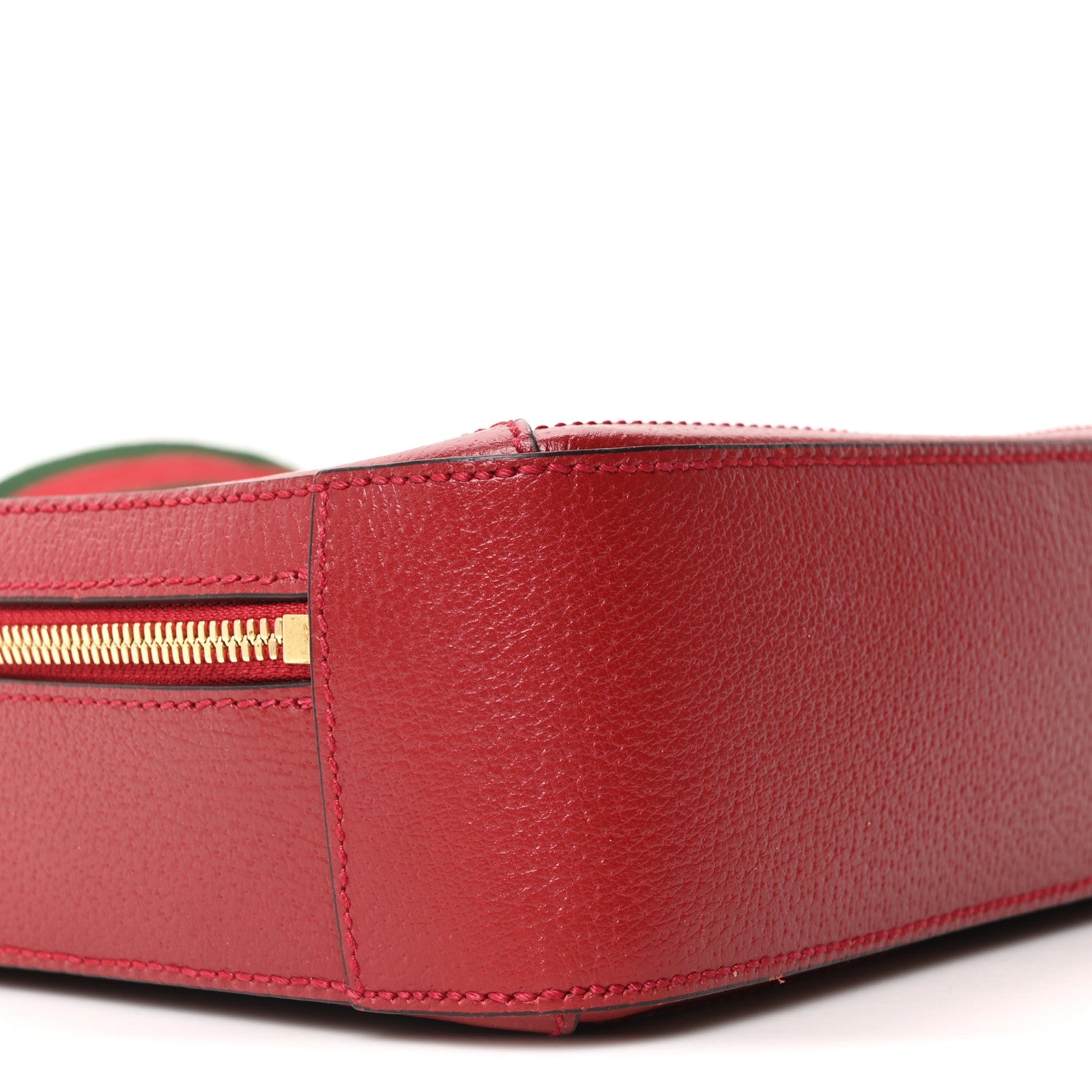 Gucci GG Supreme Monogram Flora Web Small Ophidia Top Handle Shoulder Bag Hibiscus Red 9 of 10