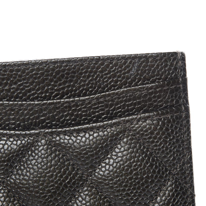 Chanel Caviar Quilted Card Holder Dark Charcoal 9 of 10