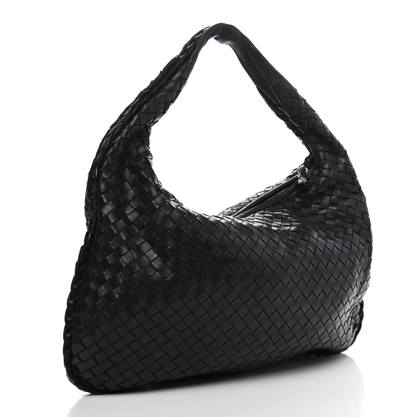 Nappa Intrecciato Medium Veneta Hobo Black