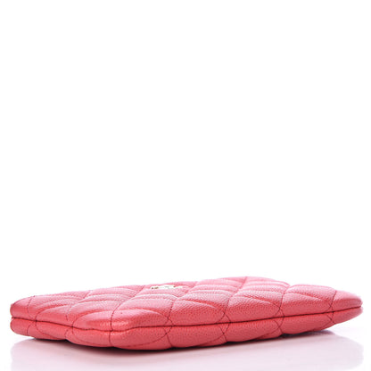 Chanel Caviar Quilted Small Cosmetic Case Dark Pink 3 of 10