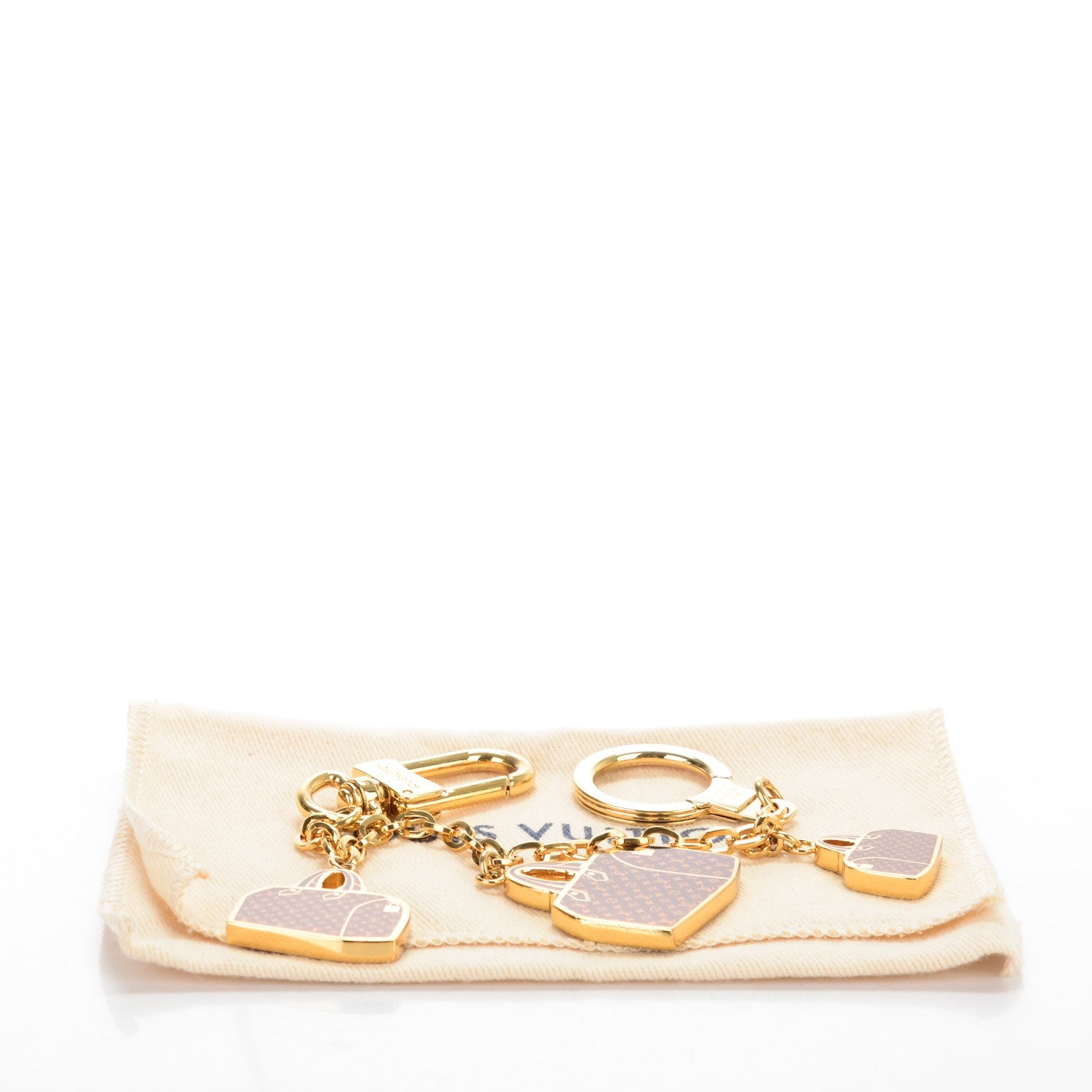 Louis Vuitton Monogram Iconic Speedy Bag Charm Chain Gold 5 of 5