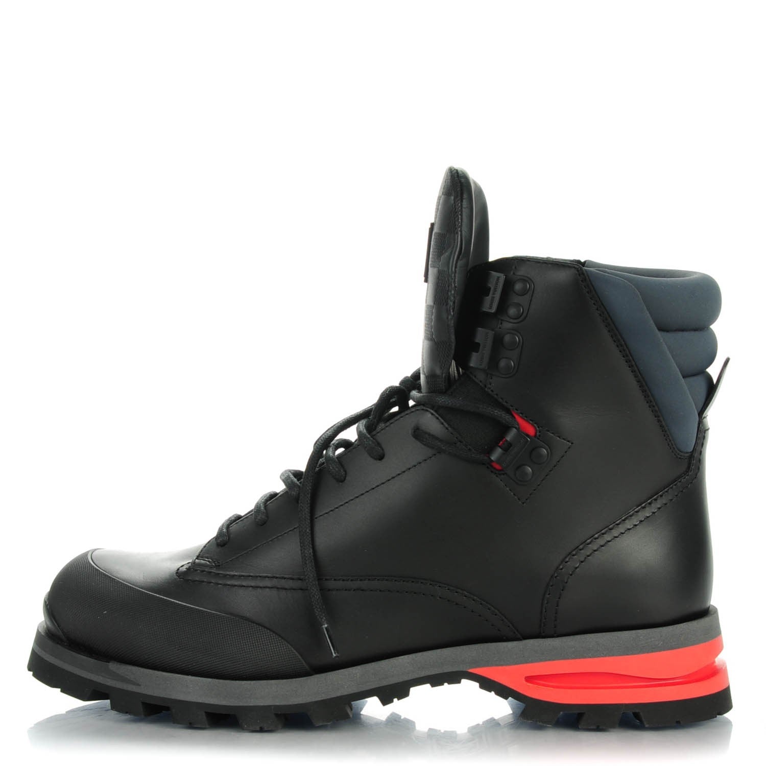 Louis Vuitton Calfskin Damier Blizzard Ankle Boots 9.5 Black 1 of 7