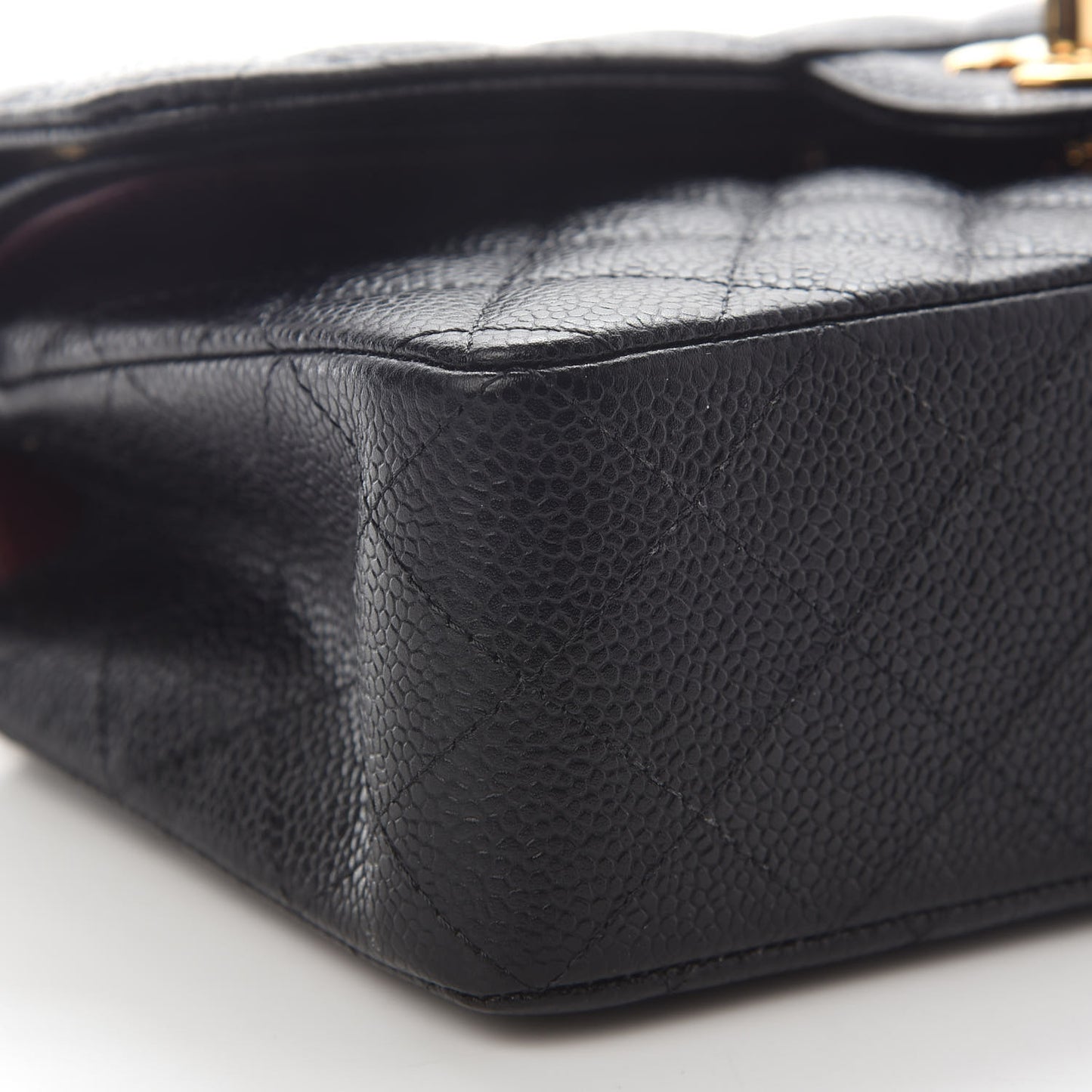 Caviar Quilted Small Double Flap Black