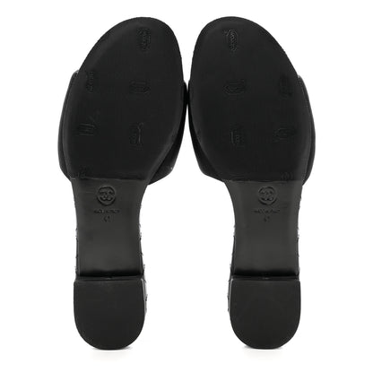 Chanel Satin Mule Sandals 41 Black 5 of 9