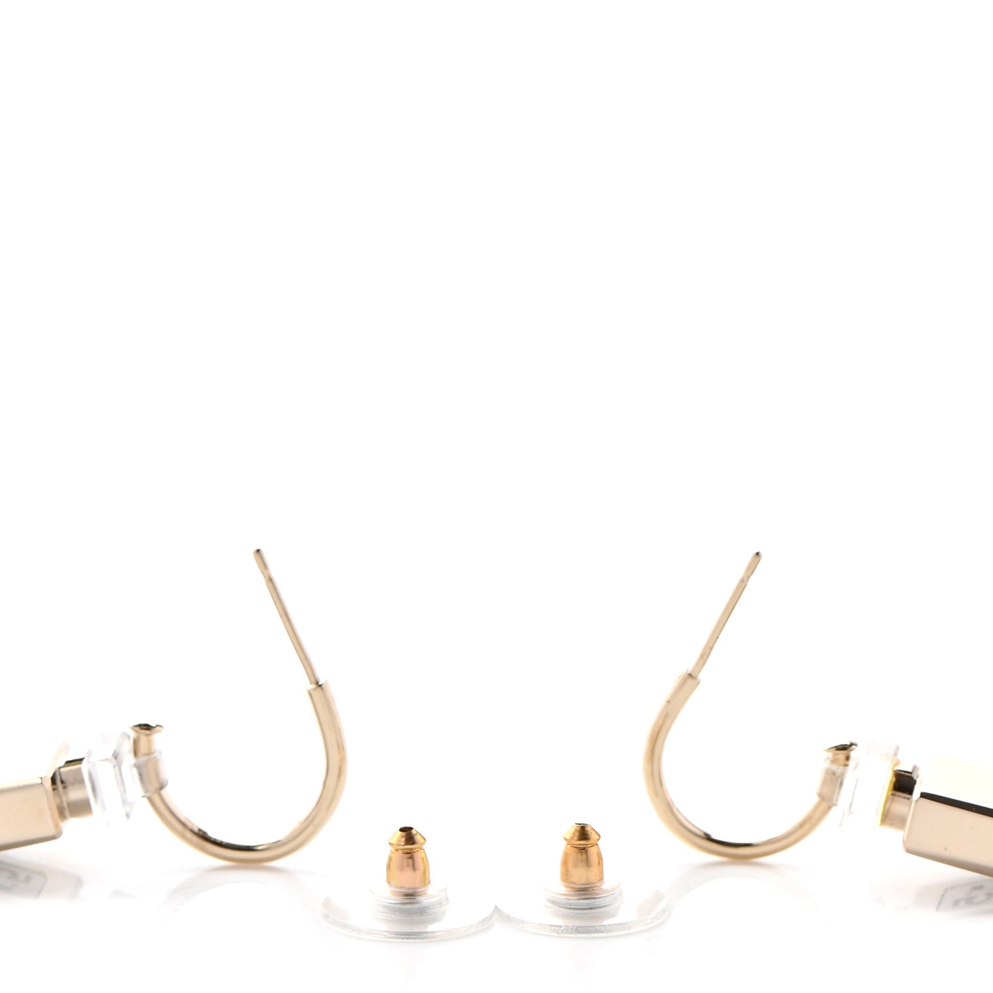 CC No 5 Perfume Bottle Drop Earrings Gold