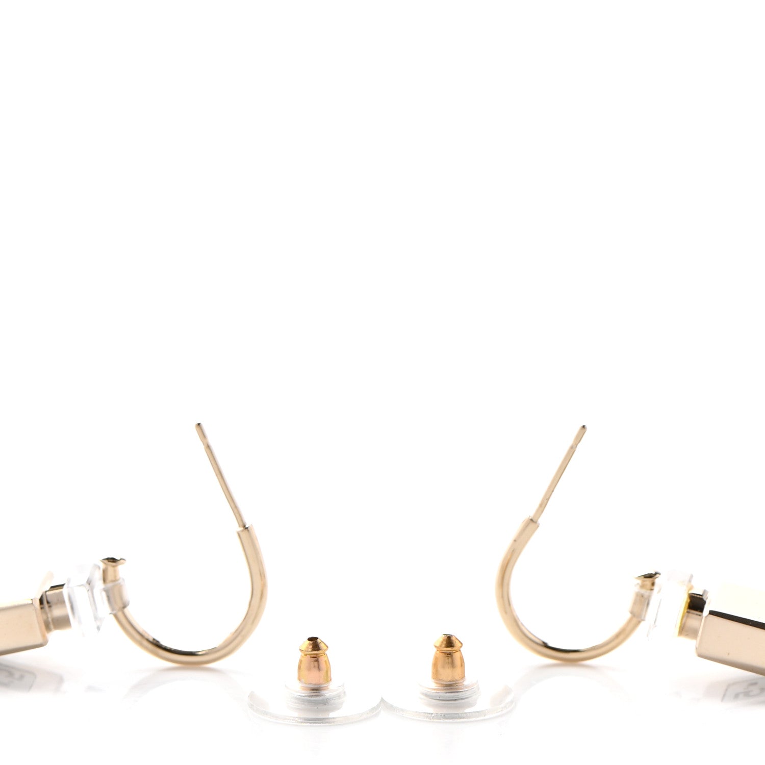 Chanel CC No 5 Perfume Bottle Drop Earrings Gold 3 of 4