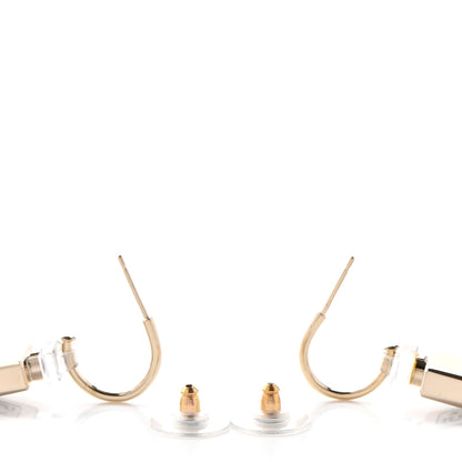 Chanel CC No 5 Perfume Bottle Drop Earrings Gold 3 of 4