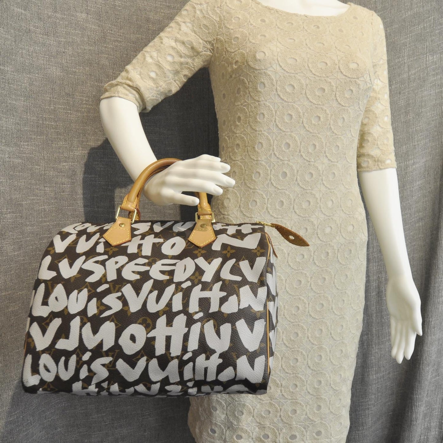 Monogram Graffiti Speedy 30 Silver