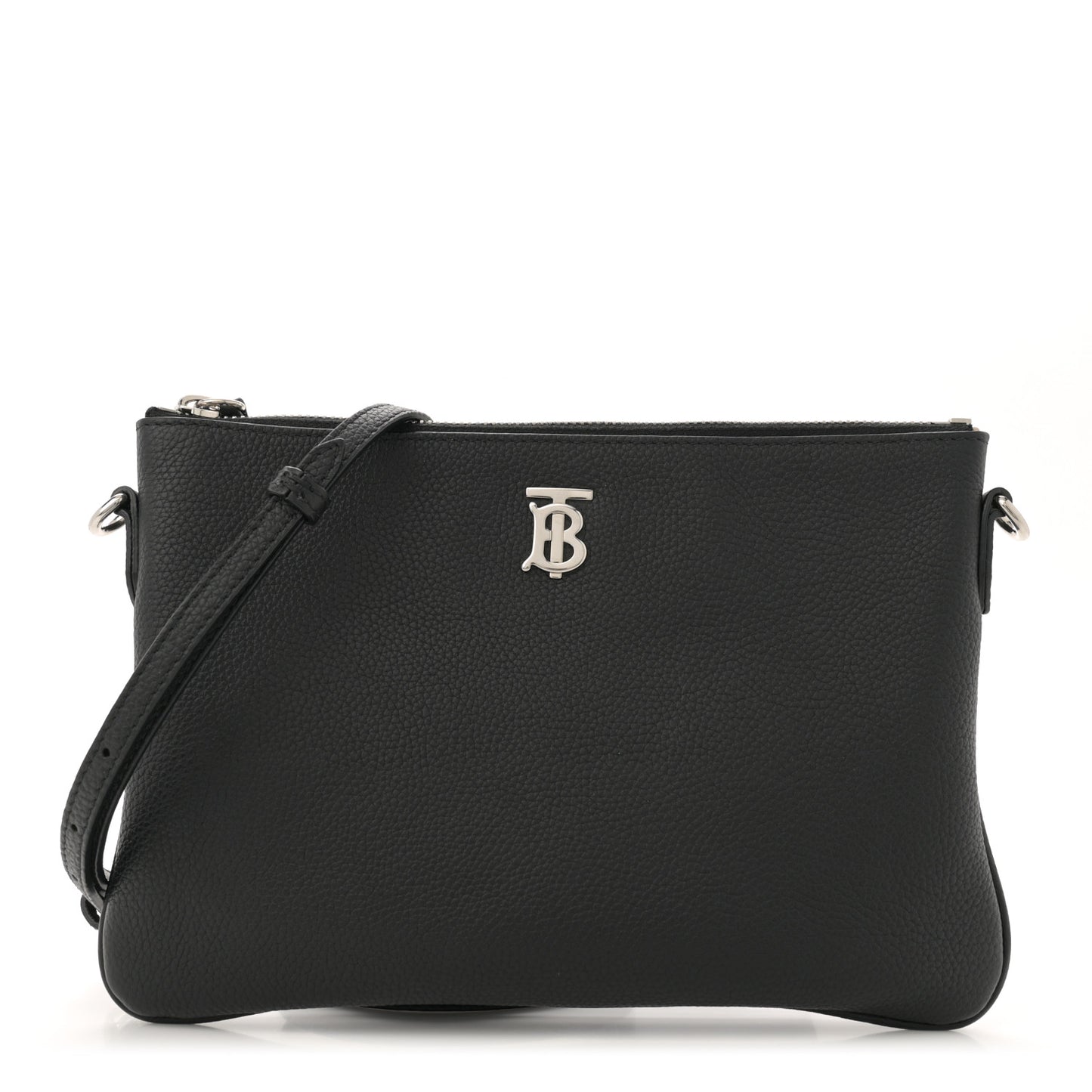 Grained Calfskin Peyton TB Crossbody Bag Black