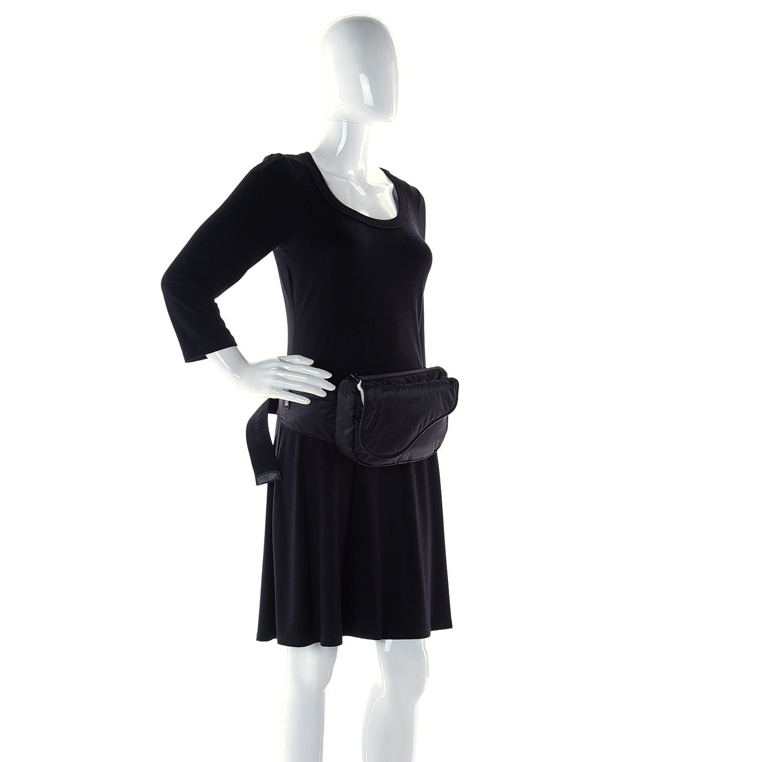 Christian Dior Nylon Saddle Belt Bag Black 3 of 11