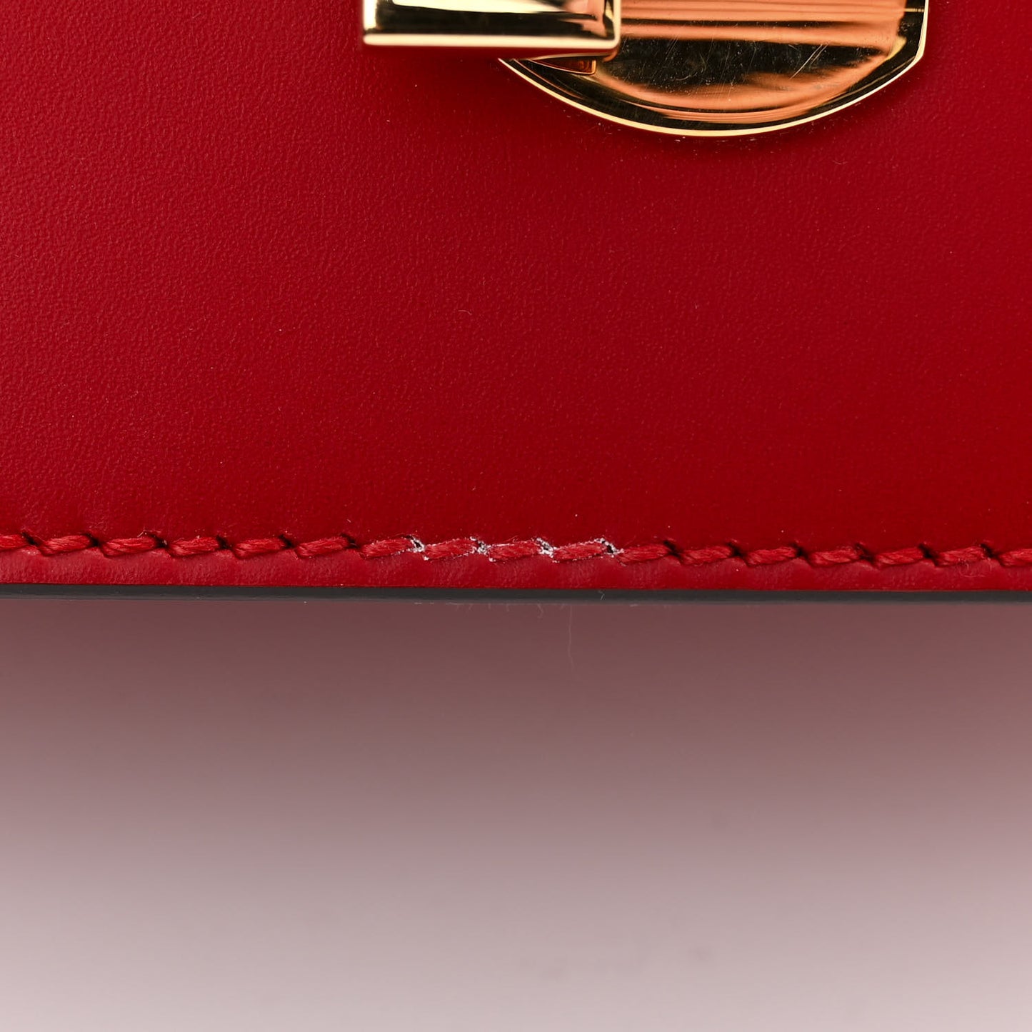 Calfskin Mini Sylvie Top Handle Bag Hibiscus Red