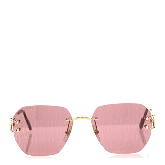 Signature C De Cartier Sunglasses CT0394S Gold Red