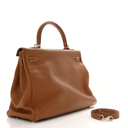 Hermes Taurillon Clemence Kelly Retourne 35 Gold 3 of 19