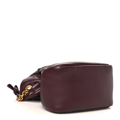 Saint Laurent Lambskin Matelasse Monogram Mini Jamie Shoulder Pouch Rouge Cabernet 4 of 9