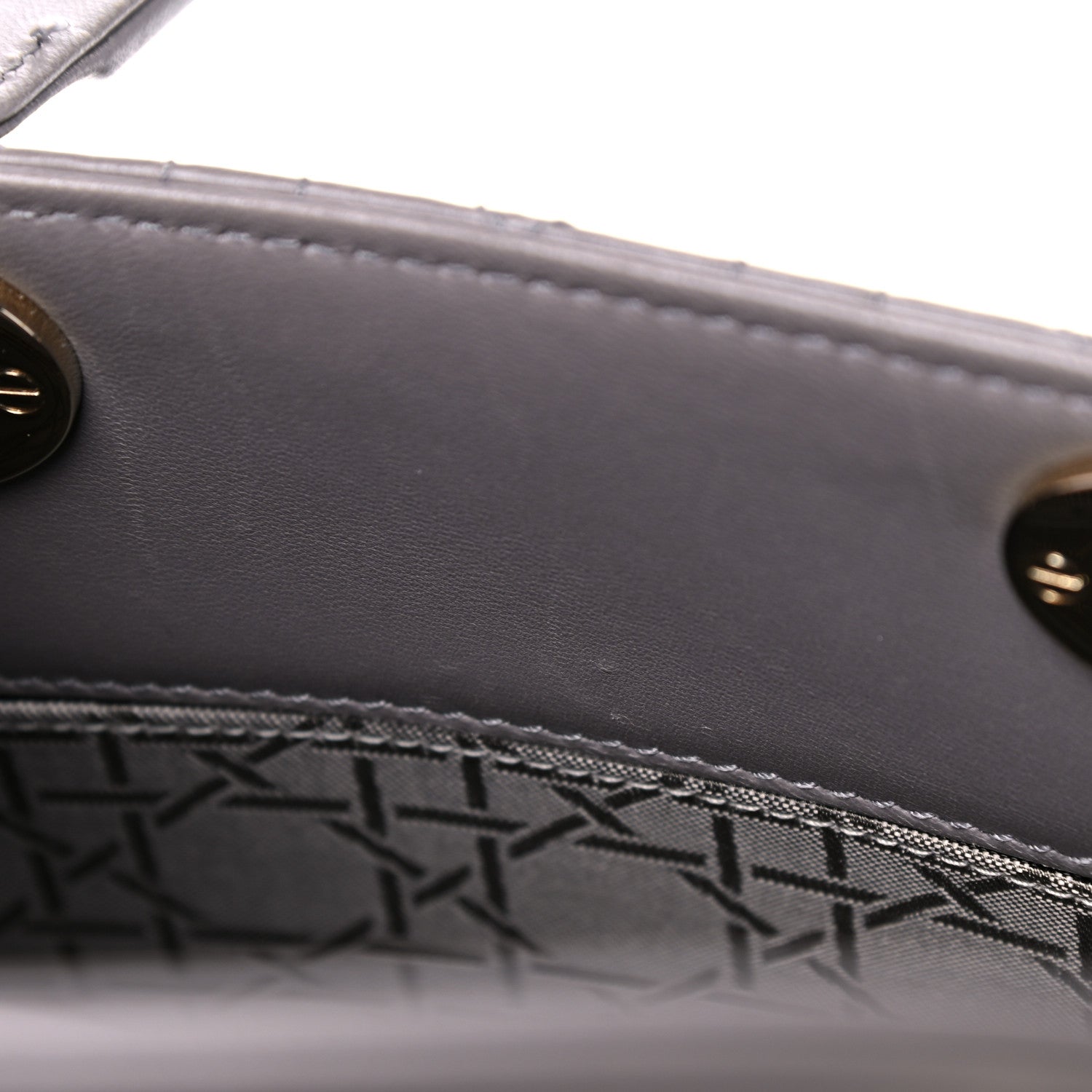 Christian Dior Lambskin Cannage Small Lucky Badges My Lady Dior Grey 9 of 12