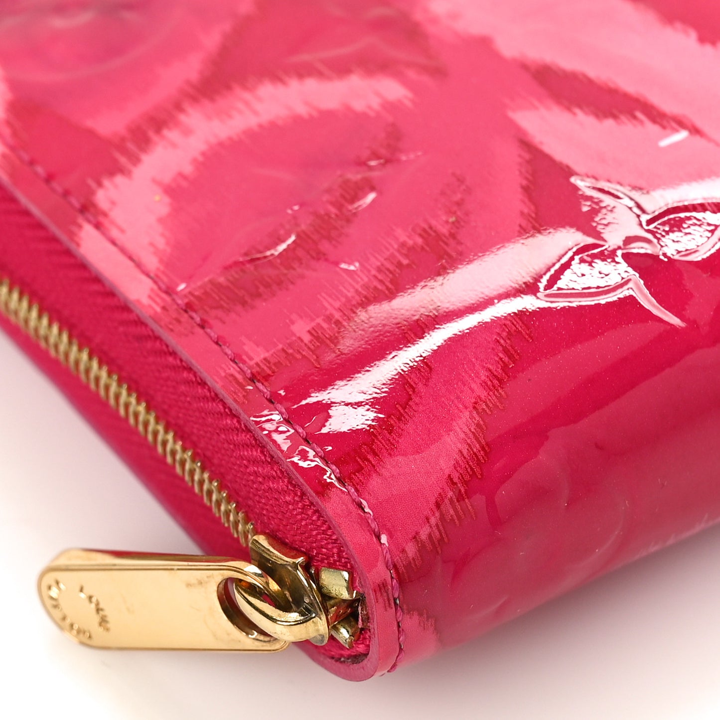 LOUIS VUITTON Vernis Ikat Zippy Coin Purse Rose Indien