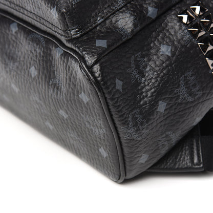 MCM Visetos Small Side Stud Stark Backpack Black 9 of 10
