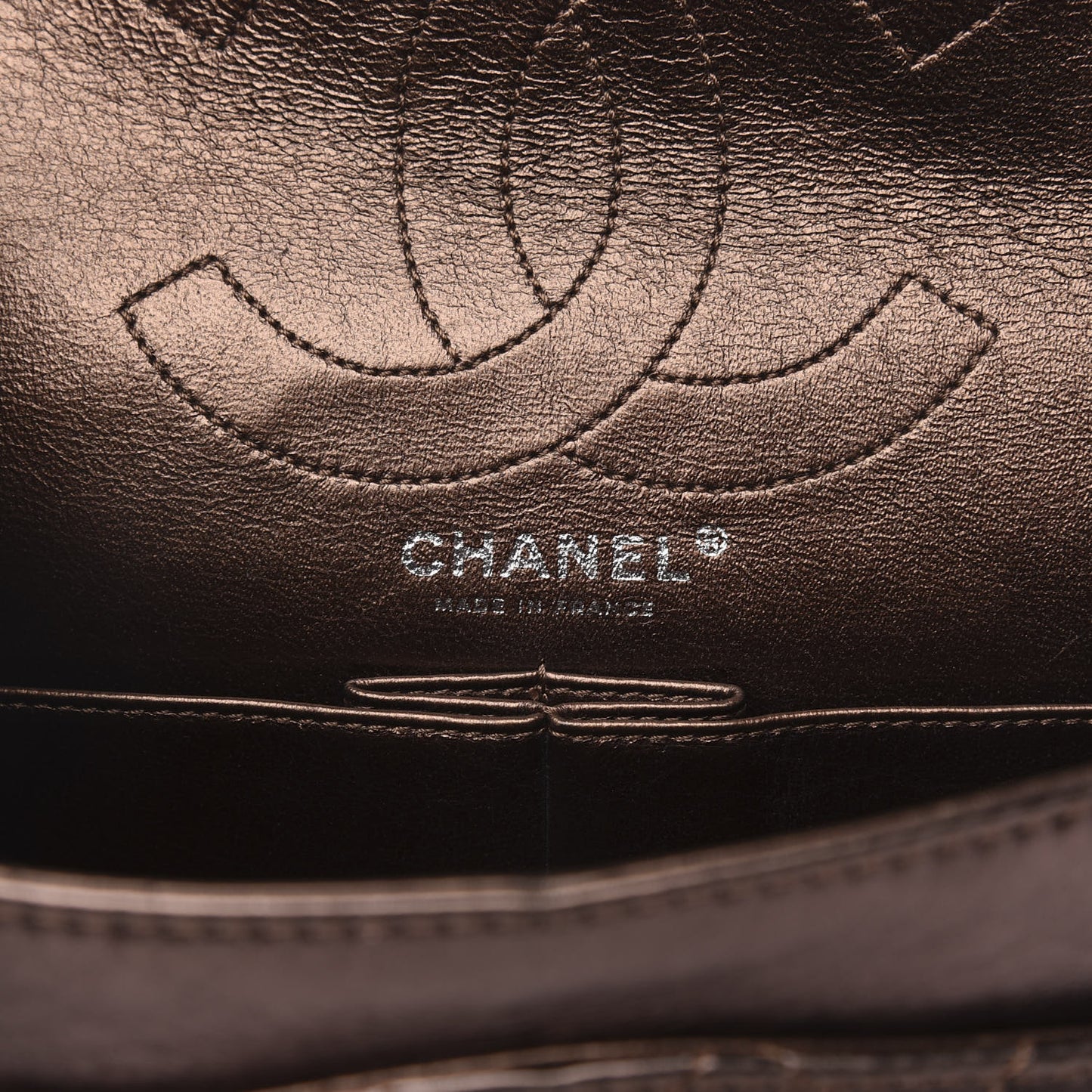Metallic Aged Calfskin Quilted 2.55 Reissue 225 Flap Bronze