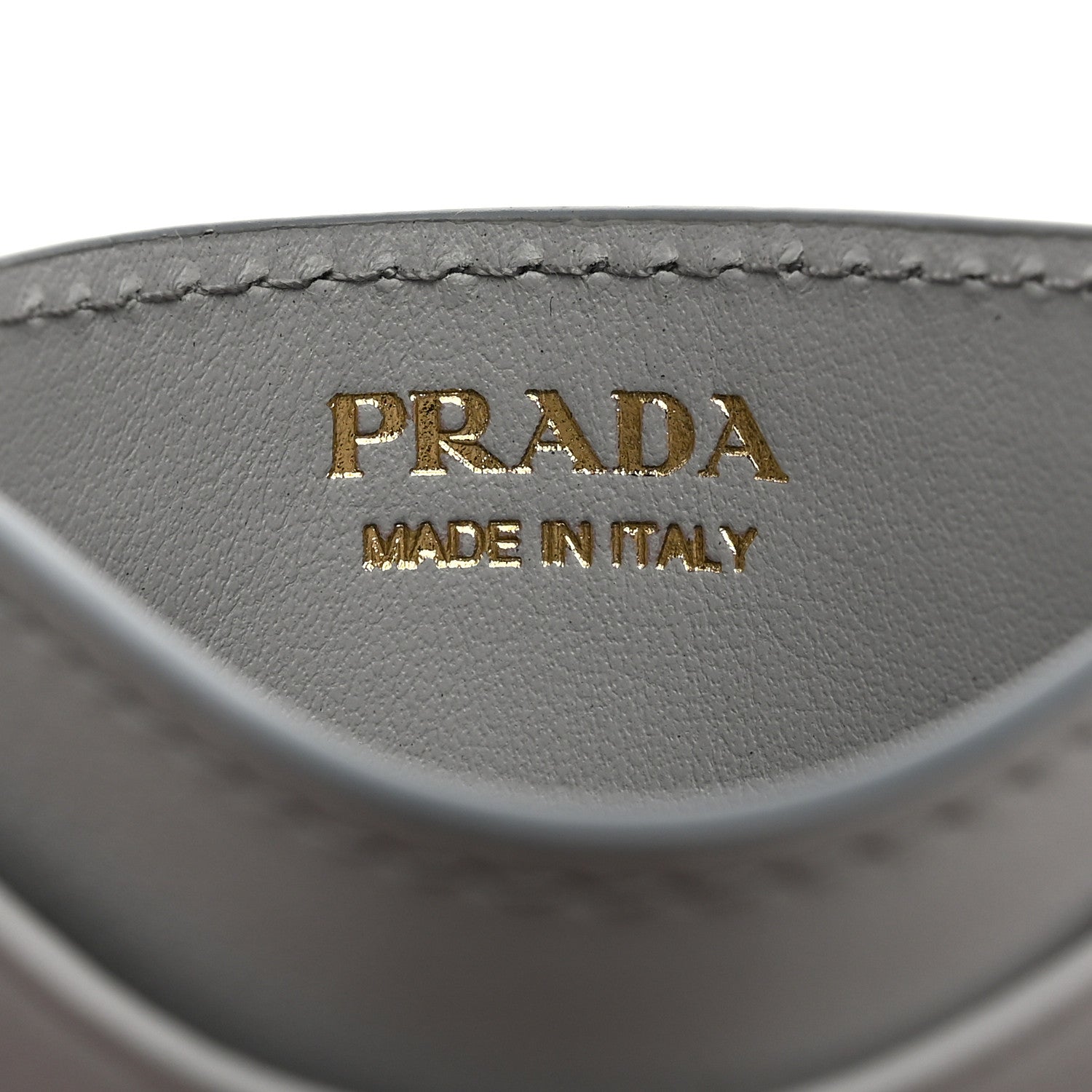 Prada Calfskin Triangle Card Holder Granite Gray 6 of 8