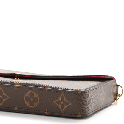 Louis Vuitton Monogram Pochette Felicie Chain Wallet Fuchsia 10 of 10