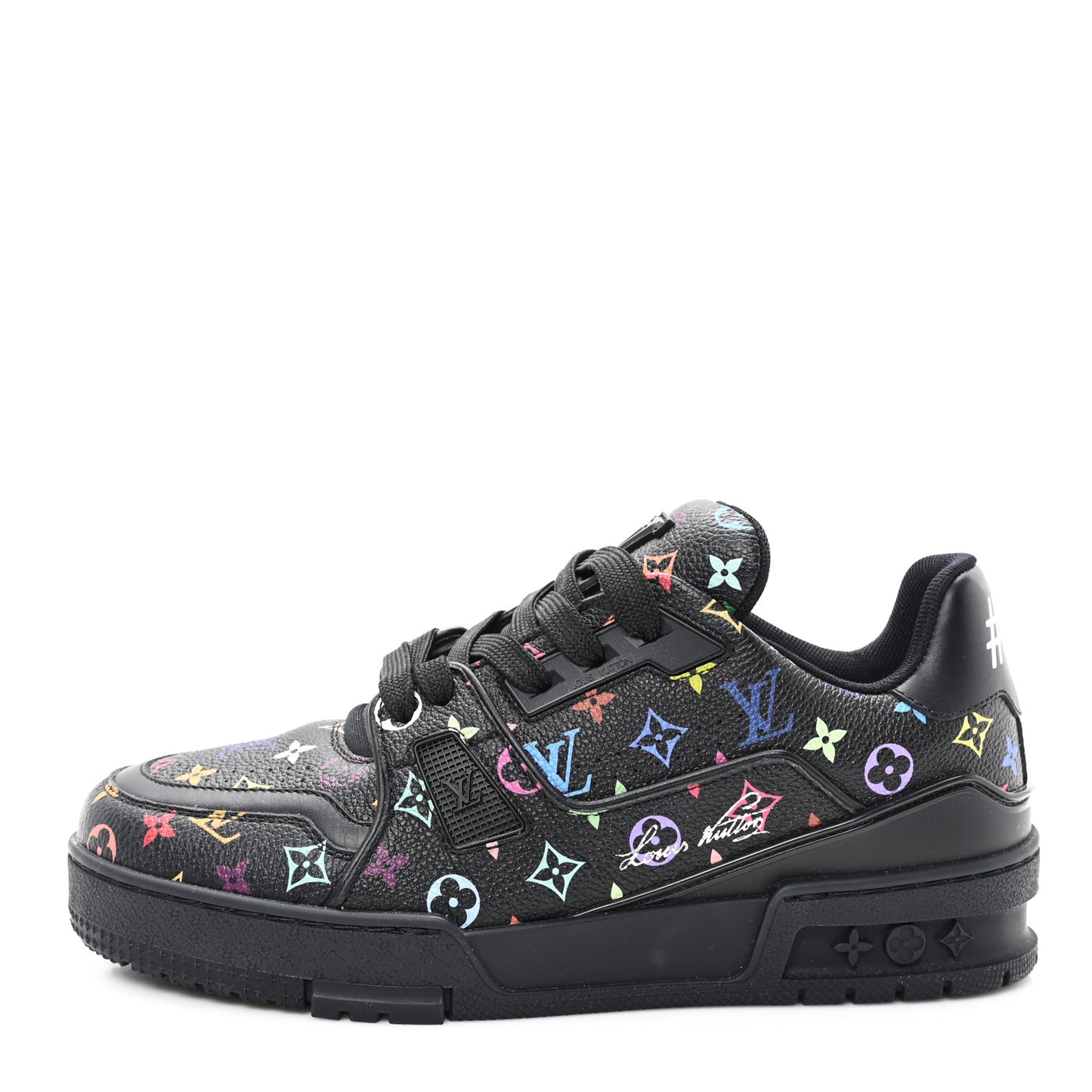 LV X TM Calfskin Monogram Multicolor LV Trainer Sneakers 36 Black