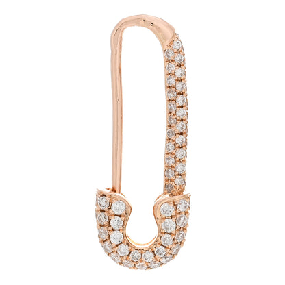 Anita Ko 18K Rose Gold Diamond Mini Safety Pin Earring 1 of 5