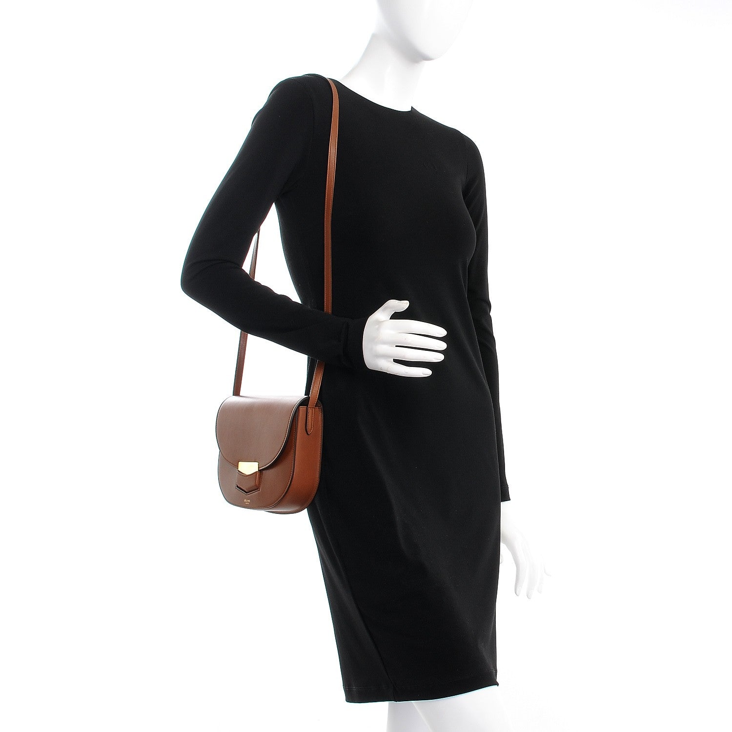 Celine Supersoft Calfskin Small Trotteur Caramel 2 of 10