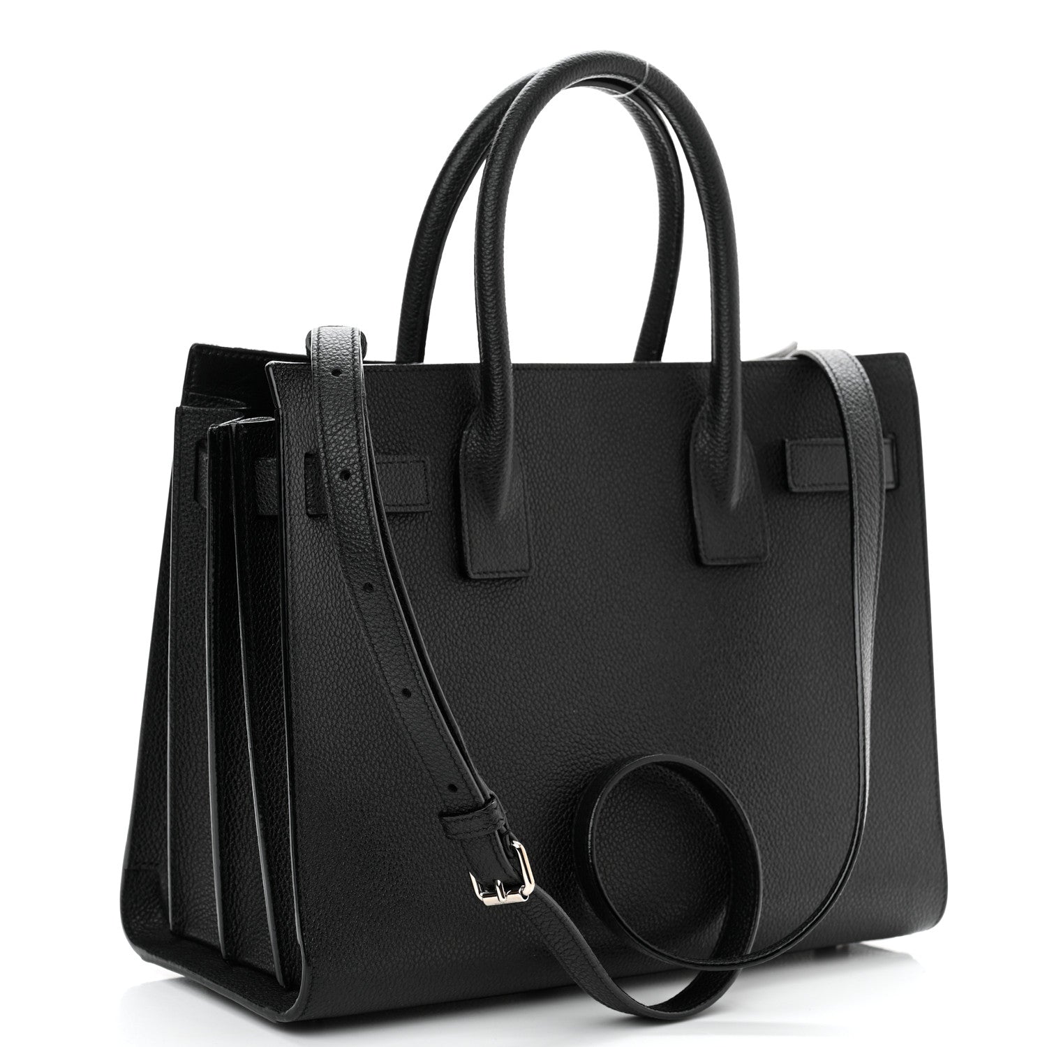 Saint Laurent Grained Calfskin Baby Sac De Jour Black 3 of 10
