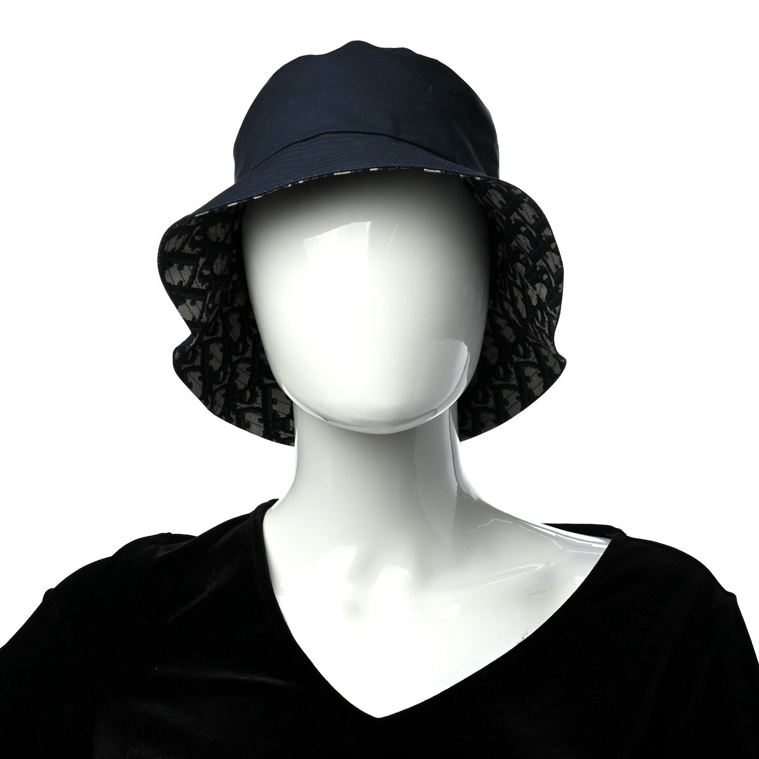 Christian Dior Oblique Reversible Teddy-D Brim Bucket Hat 57 Blue 3 of 9