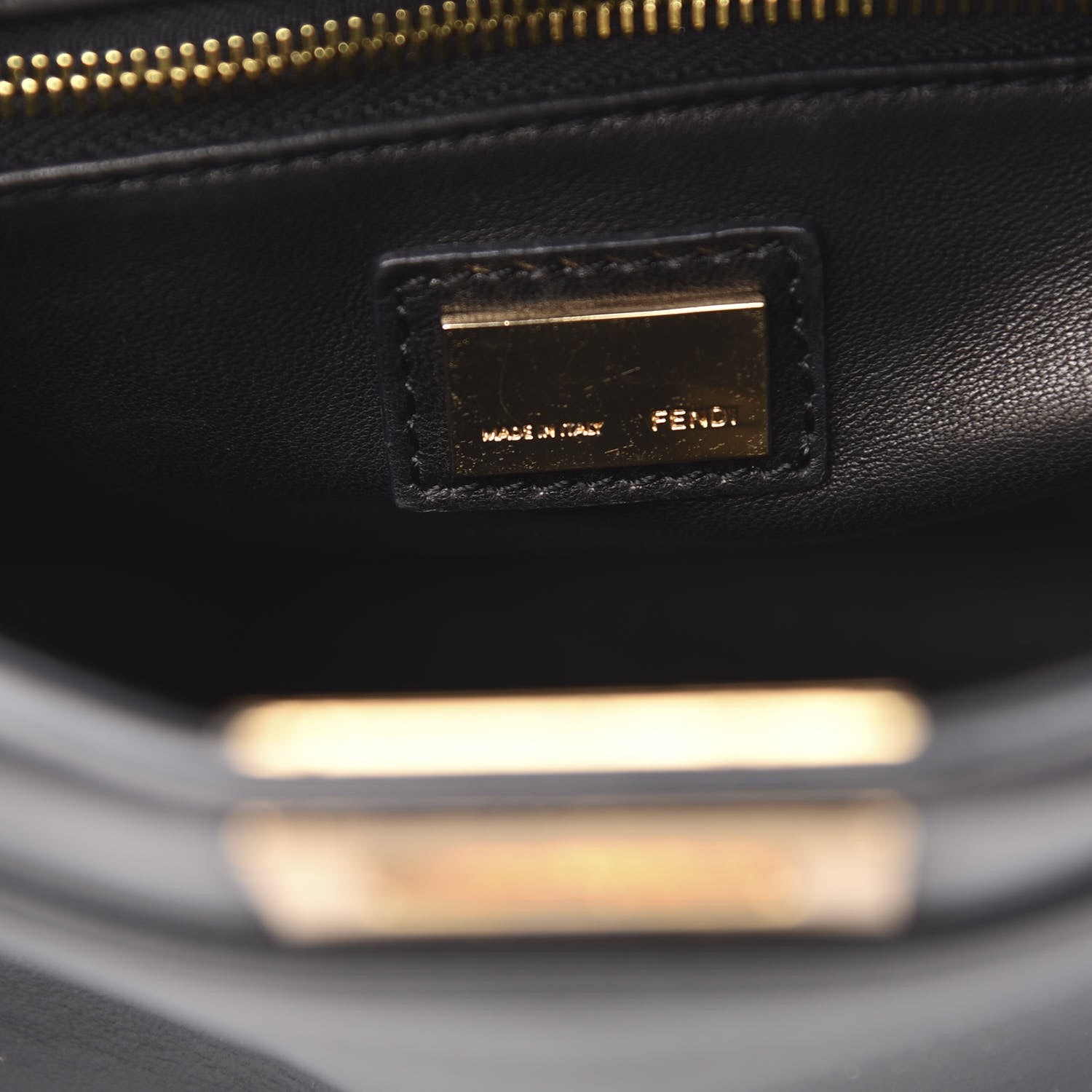 Fendi Nappa Mini Peekaboo Iconic Satchel Black 6 of 14