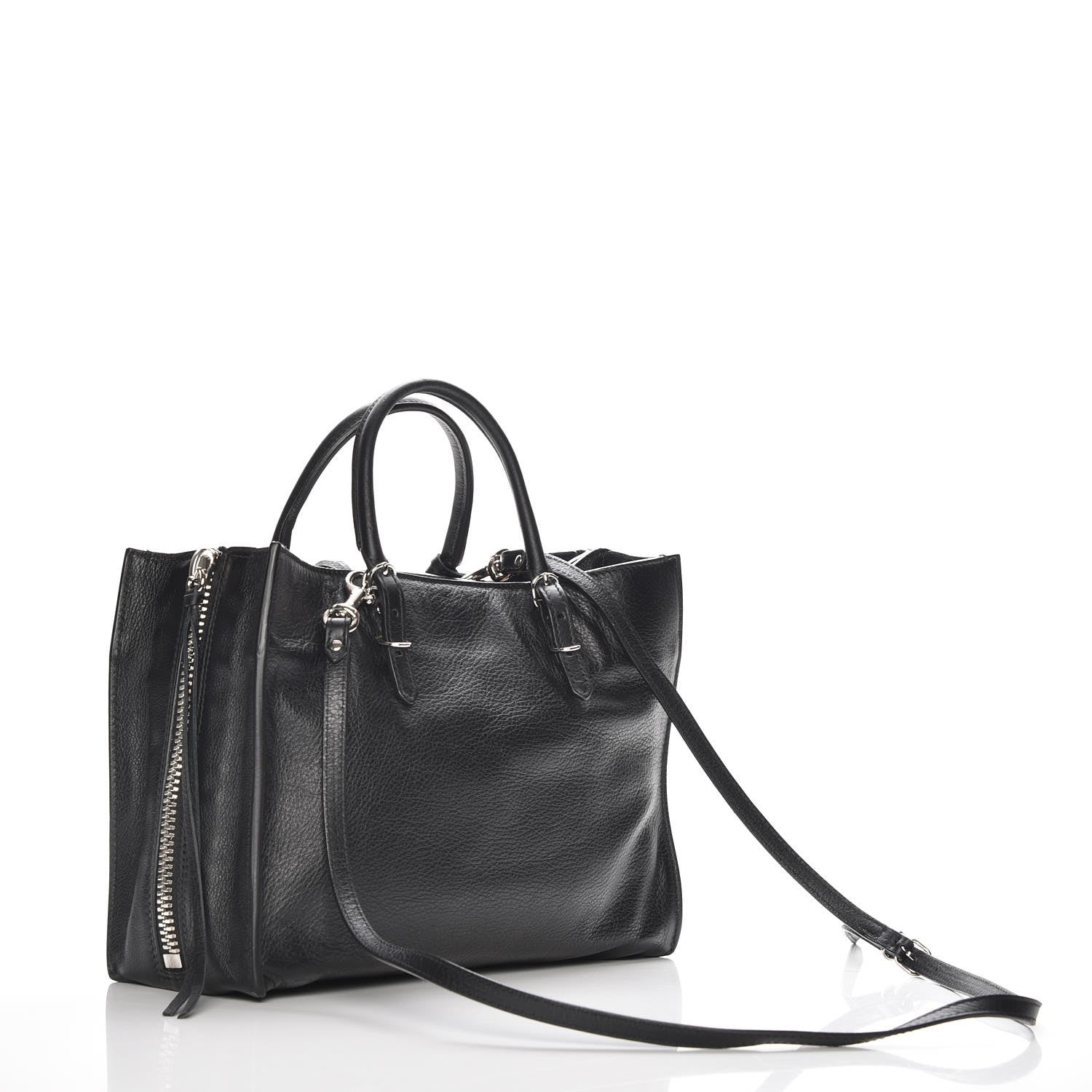 Balenciaga Veau Papier A6 Zip Around Tote Black 4 of 8