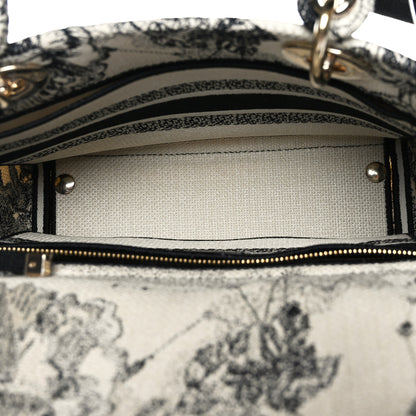 Christian Dior Canvas Embroidered Zodiac Toile De Jouy Medium Lady D-Lite Latte 5 of 8