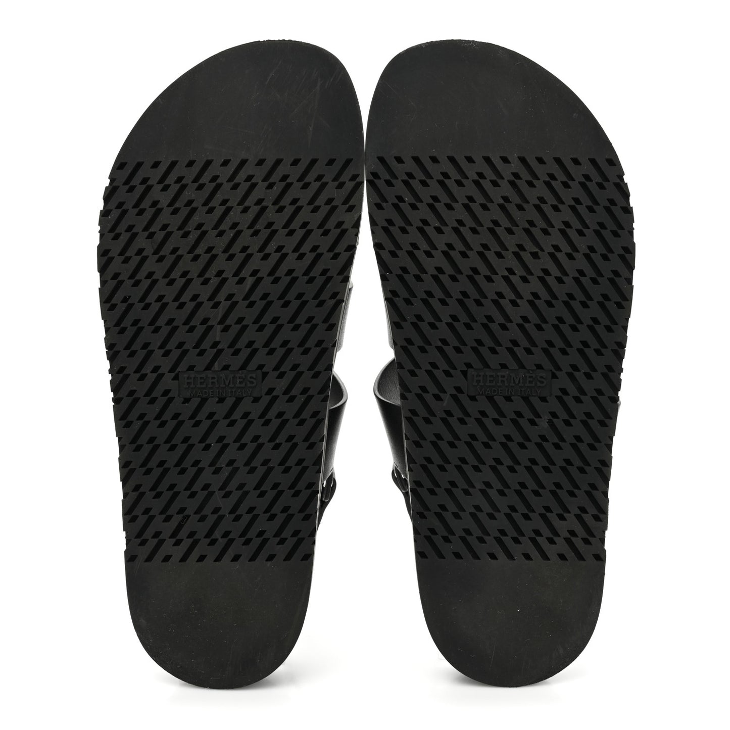 Calfskin Mens Genius Sandals 42.5 Black