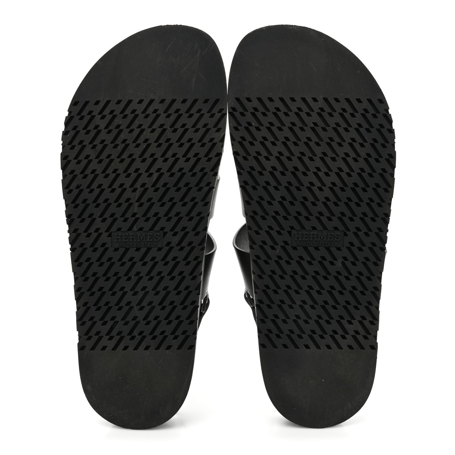 Hermes Calfskin Mens Genius Sandals 42.5 Black 5 of 10