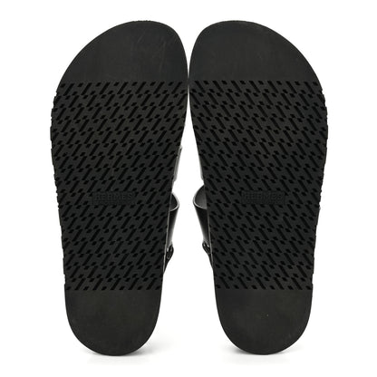 Hermes Calfskin Mens Genius Sandals 42.5 Black 5 of 10