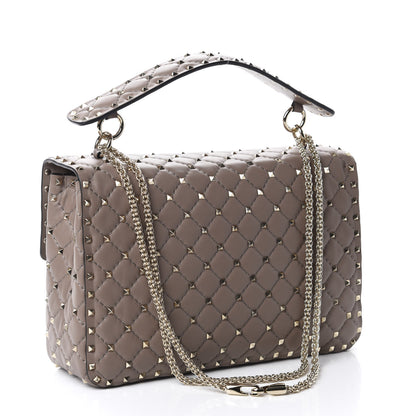 Valentino Garavani Nappa Large Rockstud Spike Shoulder Bag Clay 3 of 9