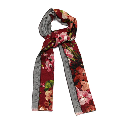 Gucci Wool GG Monogram Miniorophin Scarf Lacquer Pink 1 of 4