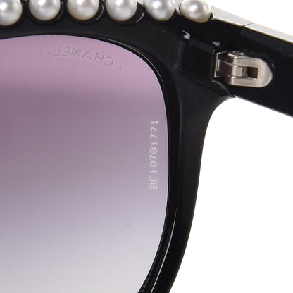 Chanel Freshwater Cultured Pearl Butterfly Sunglasses 6040-H Black 7 of 8