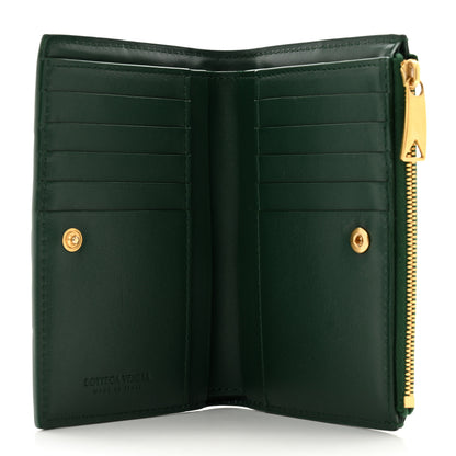 Bottega Veneta Nappa Maxi Intrecciato Bifold Zip Wallet Raintree 5 of 9