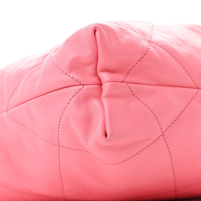 Chanel Shiny Calfskin Quilted Small Chanel 22 Coral Pink 11 of 12