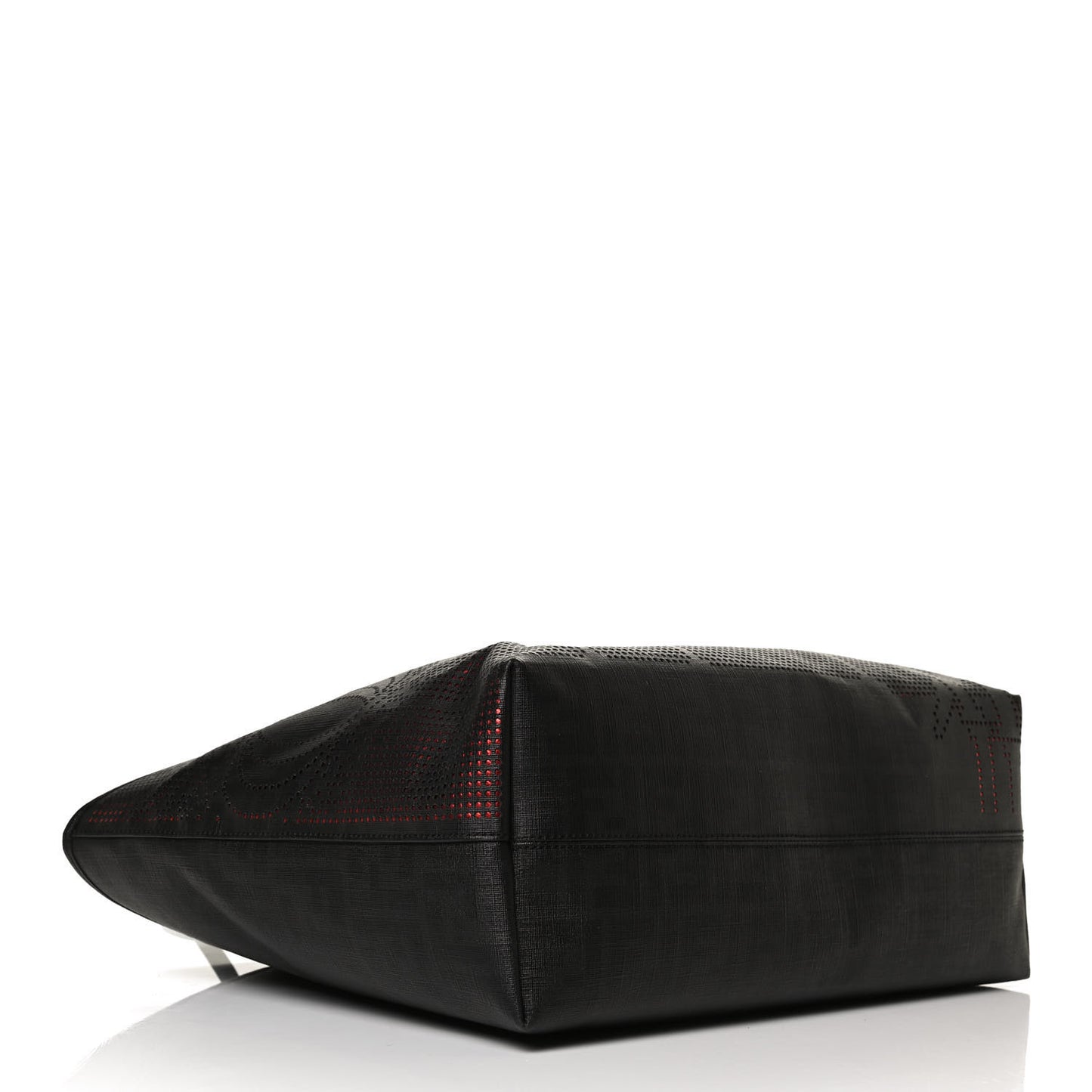 Zucca Lampo Studded Medium Roll Tote Black Rosso