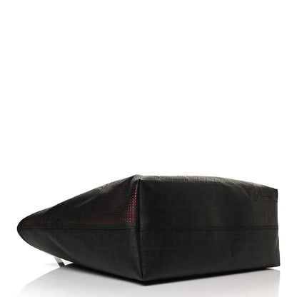 Fendi Zucca Lampo Studded Medium Roll Tote Black Rosso 2 of 10