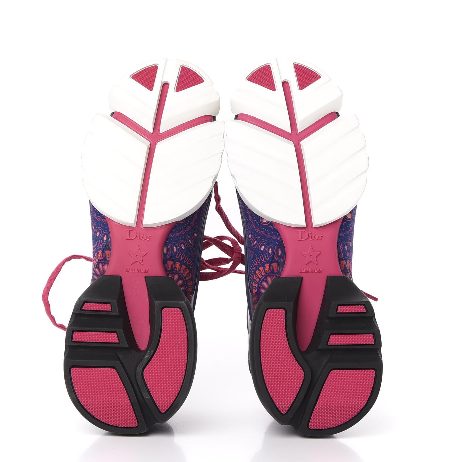 Christian Dior Technical Fabric Rubber Womens Fireworks D-Connect Sneakers 36 Deep Blue Pink 5 of 9