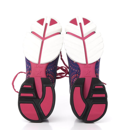 Christian Dior Technical Fabric Rubber Womens Fireworks D-Connect Sneakers 36 Deep Blue Pink 5 of 9