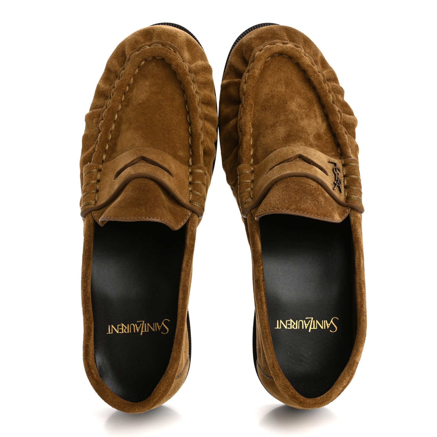 Suede Le Loafer 15 Penny Slippers 36 Cuoio