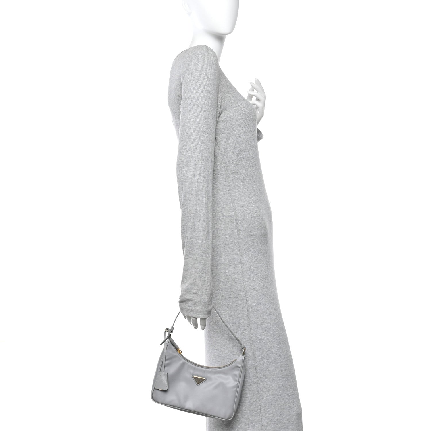 Prada Re-Nylon Saffiano Mini Re-Edition 2005 Bag Cloudy 3 of 11