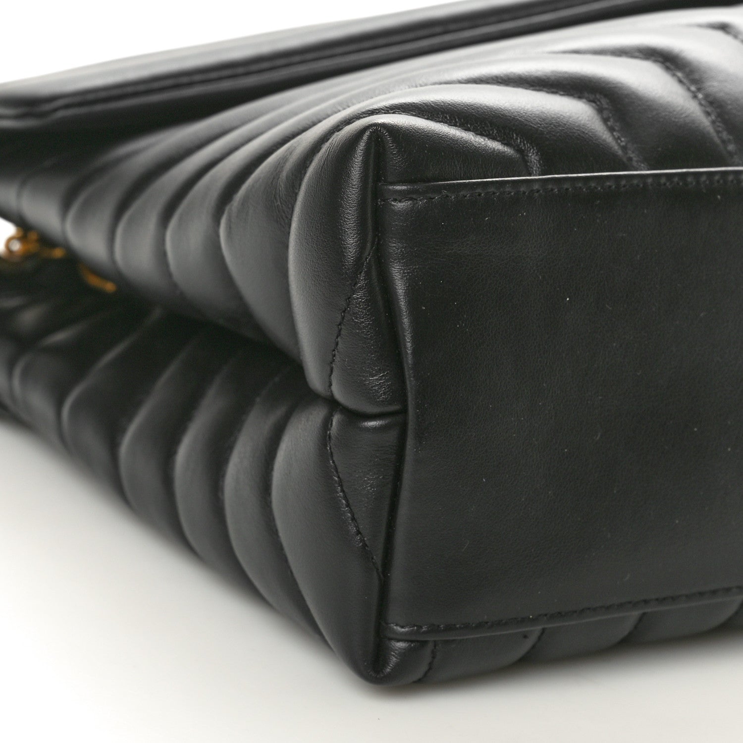 Saint Laurent Calfskin Y Quilted Monogram Medium Loulou Chain Satchel Black 9 of 10