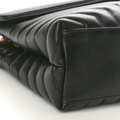 Saint Laurent Calfskin Y Quilted Monogram Medium Loulou Chain Satchel Black 9 of 10